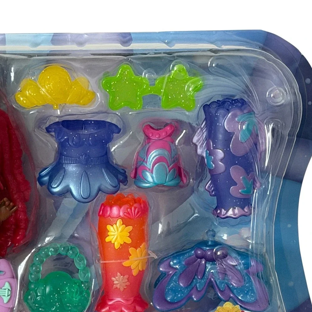 Disney Junior Ariel Pop Tails Deluxe Sea-Beat Set 26pc Mermaid Doll Flounder NEW